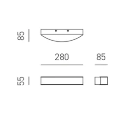 Applique Da Parete-Gea Luce gap applique da parete led 16w 3000k bianco moderno