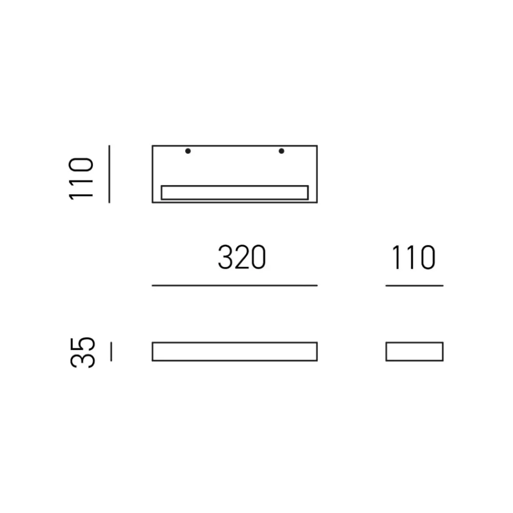 Applique Da Parete-Gea Luce gap applique da parete led 34w 3000k design moderno