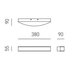 Applique Da Parete-Gea Luce gap applique da parete led 20w 3000k design moderno