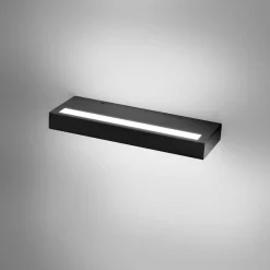 Applique Da Parete-Gea Luce gap applique da parete led 34w 3000k rettangolare nera
