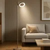 Lampade Da Terra-Gea Luce gpi lampada da terra led 3000k orientabile tortora