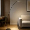 Lampade Da Terra-Gea Luce gpin lampade moderne da terra led 3000k dimmerabile nera orientabile