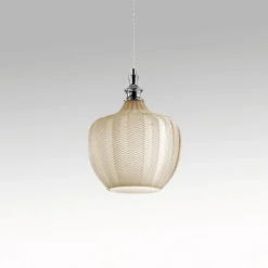 Lampade A Sospensione-Gea Luce lampada a sospensione cleofe in vetro lavorato