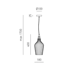 Lampade A Sospensione-Gea Luce lampada a sospensione cleofe per tavolo cucina