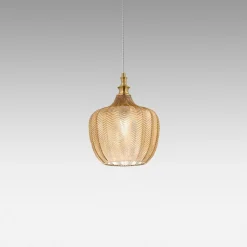 Lampade A Sospensione-Gea Luce lampada cleofe a sospensione vetro decorato