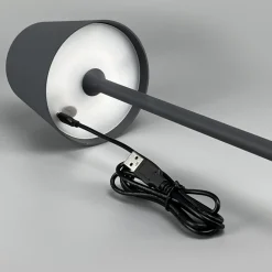 Lampade Da Tavolino Esterno-Gea Luce lampada da tavolo led 3w 3000k ip54 marrone