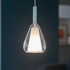 Lampade A Sospensione-Gea Luce lampada ofelia a sospensione vetro trasparente