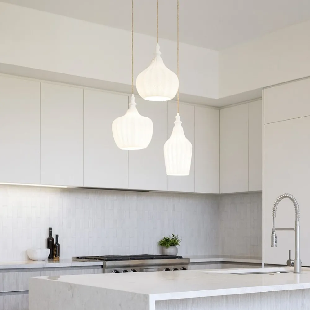 Lampadari Cucina-Gea Luce lampadario cucina cleofe bianco 3 luci