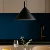 Lampadari Cucina-Gea Luce lampadario da cucina nero cono barbie