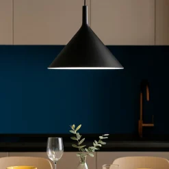 Lampadari Cucina-Gea Luce lampadario da cucina nero cono barbie