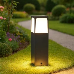 Lampioni Da Giardino-Gea Luce lampioncino da esterno ip44 antracite h30 cm