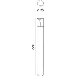 Lampioni Da Giardino-Gea Luce lampioncino da giardino ip44 bianco h80 cm