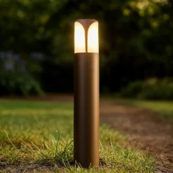 Lampioni Da Giardino-Gea Luce lampioncino da giardino ip44 marrone h50 cm