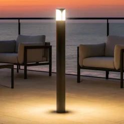Lampioni Da Giardino-Gea Luce lampioncino da giardino ip44 antracite h80 cm