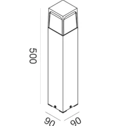 Lampioni Da Giardino-Gea Luce lampione da giardino ip44 marrone h50 cm