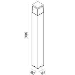Lampioni Da Giardino-Gea Luce lampione da giardino ip44 antracite h80 cm