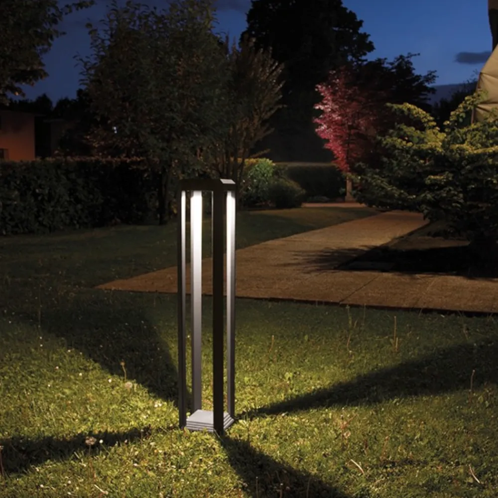 Lampioni Da Giardino-Gea Luce lampione da giardino led 13w antracite ip65 4000k h80 cm