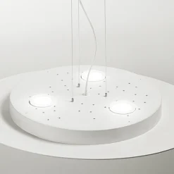 Lampadari Moderni-Gea Luce luna lampadario moderno tortora