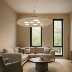 Lampadari Moderni-Gea Luce luna lampadario moderno tortora