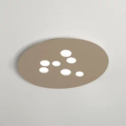 Plafoniere Moderne-Gea Luce luna plafoniera tortora design moderna