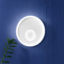 Plafoniere Moderne-Gea Luce melania plafoniera moderna led 50w 3000k circolare bianca