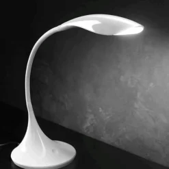 Lampade Da Tavolo-Gea Luce nunki lampada da scrivania led moderna bianca