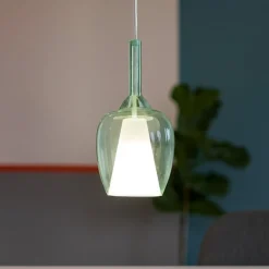 Lampade A Sospensione-Gea Luce ofelia lampada a soapensione verde per isola cucina