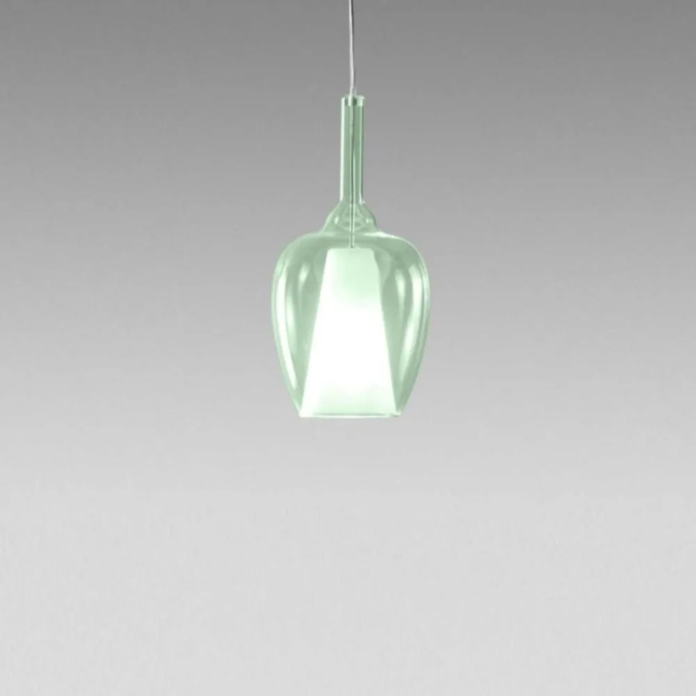 Lampade A Sospensione-Gea Luce ofelia lampada a soapensione verde per isola cucina