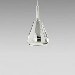 Lampade A Sospensione-Gea Luce ofelia lampada a sospensione vetro cromo