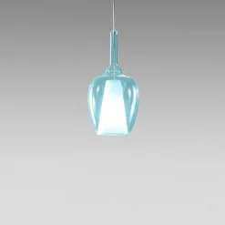 Lampade A Sospensione-Gea Luce ofelia lampada a sospensione in vetro blu