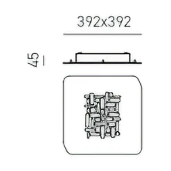 Applique Da Parete-Gea Luce pixel applique da parete led 25w 3000k bianca moderna