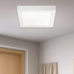 Plafoniere Moderne-Gea Luce plafoniera bianca moderna led 18w 4000k