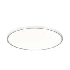 Plafoniere Moderne-Gea Luce plafoniera bianca tonda led 40w da 3000k a 6000k bianca