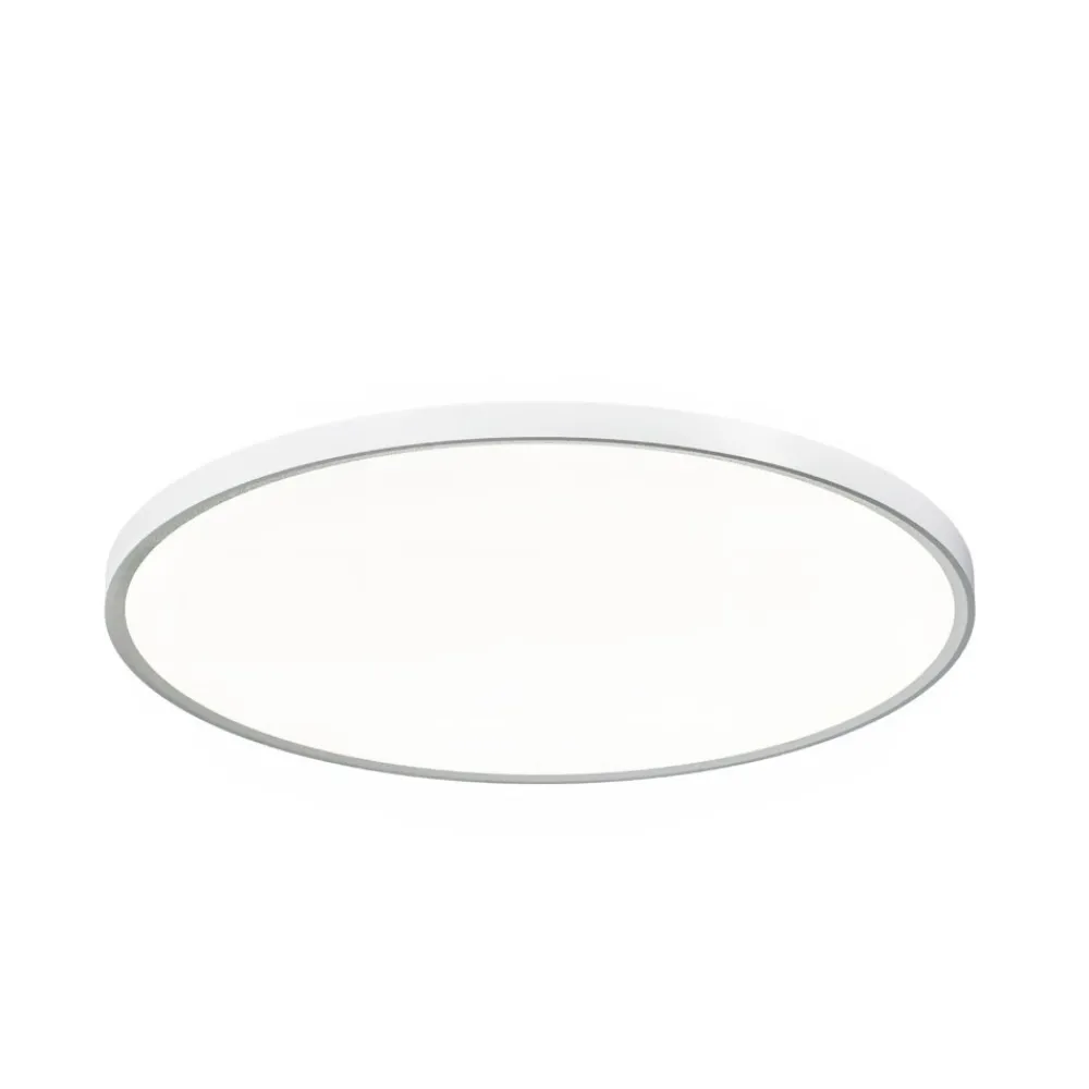 Plafoniere Moderne-Gea Luce plafoniera bianca tonda led 40w da 3000k a 6000k bianca