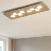 Plafoniere Moderne-Gea Luce plafoniera bilbao tortora moderna rettangolare