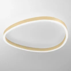 Plafoniere Moderne-Gea Luce plafoniera ecaris beige tonda moderna led 60w cct