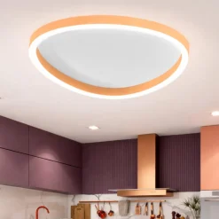 Plafoniere Moderne-Gea Luce plafoniera ecaris per cucina color pesca led 46w cct biemissione
