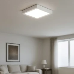 Plafoniere Moderne-Gea Luce plafoniera led 3000k bianco quadrato