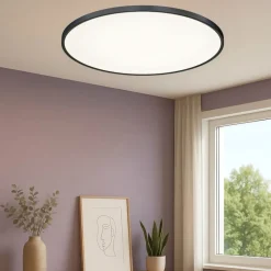 Plafoniere Moderne-Gea Luce plafoniera moderna led 50w da 3000k a 6000k nera