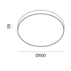 Plafoniere Moderne-Gea Luce plafoniera moderna led 60w 4000k minimal bianca