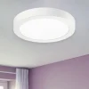Plafoniere Moderne-Gea Luce plafoniera moderna led 18w 3000k bianca opaca