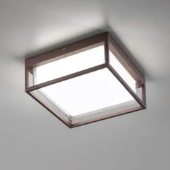 Plafoniere Da Esterno-Gea Luce plafoniera per esterno moderna ip65 marrone led cct