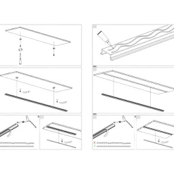 Strisce Led-Gea Luce profilo da incasso bianco 2mt per strip led max 20mm