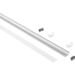 Strisce Led-Gea Luce profilo 2mt grigio da incasso per strip max 20mm