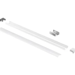 Strisce Led-Gea Luce profilo plafone bianco 2mt per strip led max 10mm