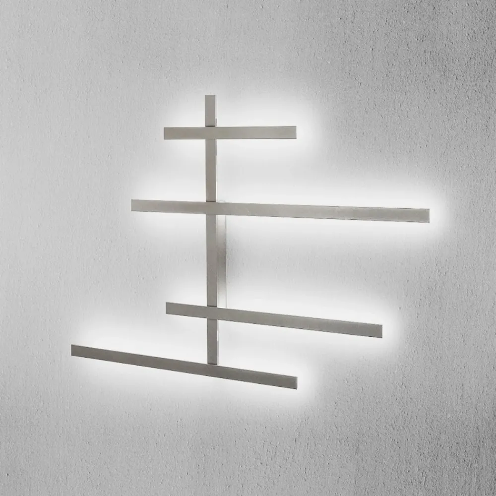 Applique Da Parete-Gea Luce rake applique da parete led 70w 3000k grigio