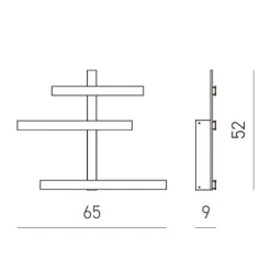 Applique Da Parete-Gea Luce rake applique da parete led 34w 3000k design moderno