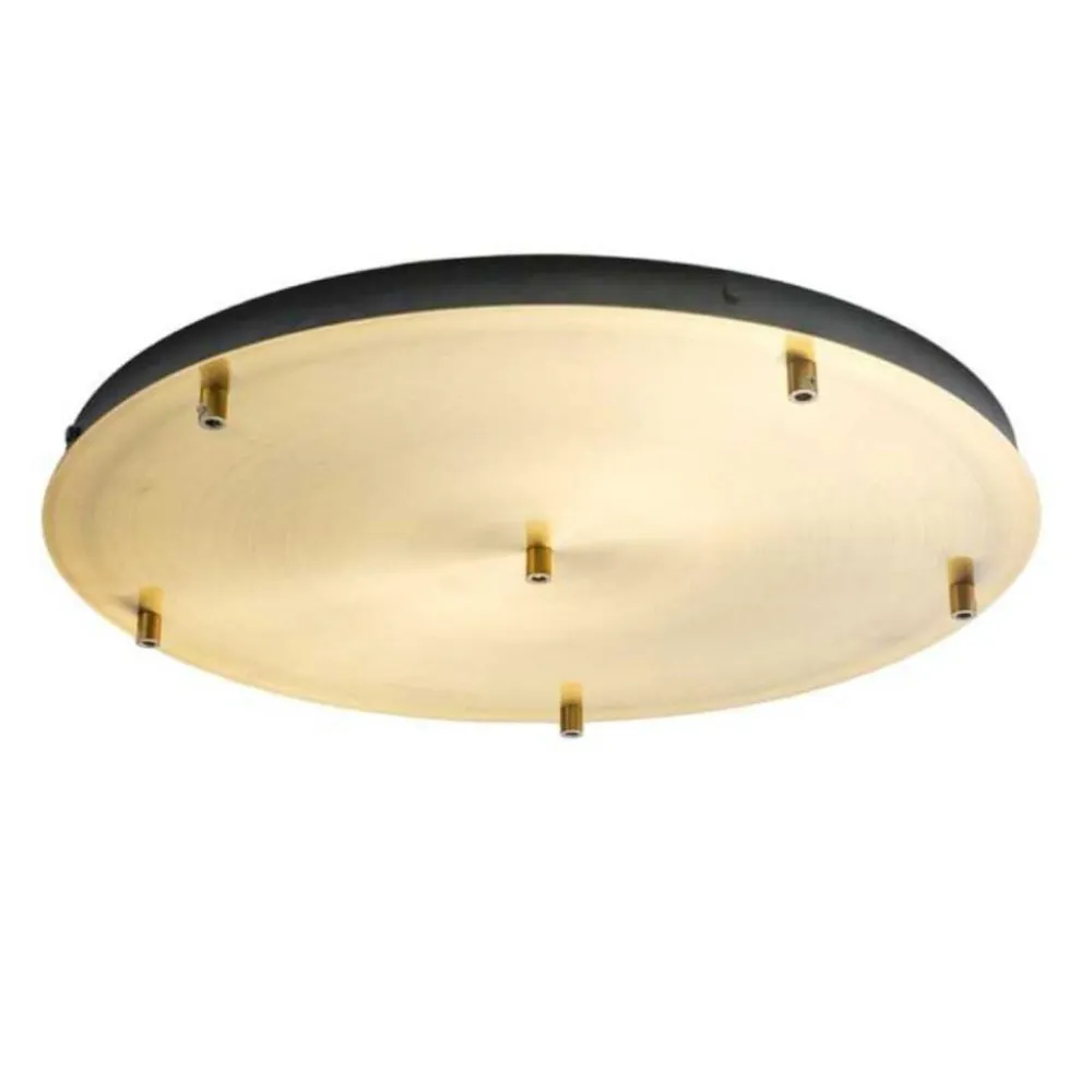 Accessori-Gea Luce rosone ottone rotondo 50cm 6 fori per sospensioni