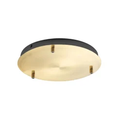 Accessori-Gea Luce rosone rotondo 30 cm metallo ottone 3 fori