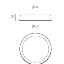 Plafoniere Moderne-Gea Luce sheila plafoniera led 50w 3000k per soggiorno